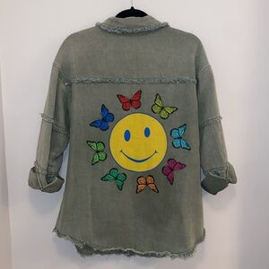 Blue B Collection Smiley Face Jacket